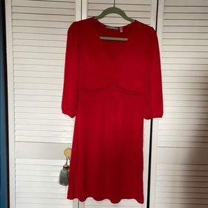 Lipstick red spandex dress